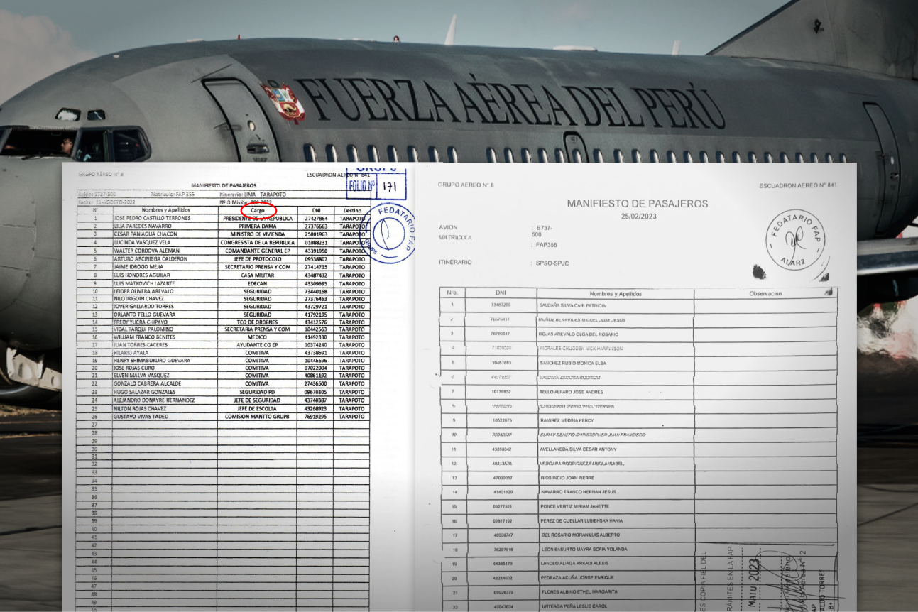 Reducen el control de pasajeros en los vuelos presidenciales