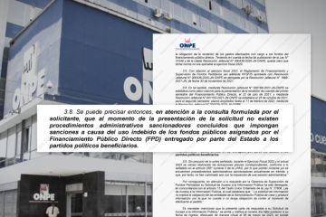 Fact checking: ONPE no sancionó a ningún partido por mal uso del financiamiento público